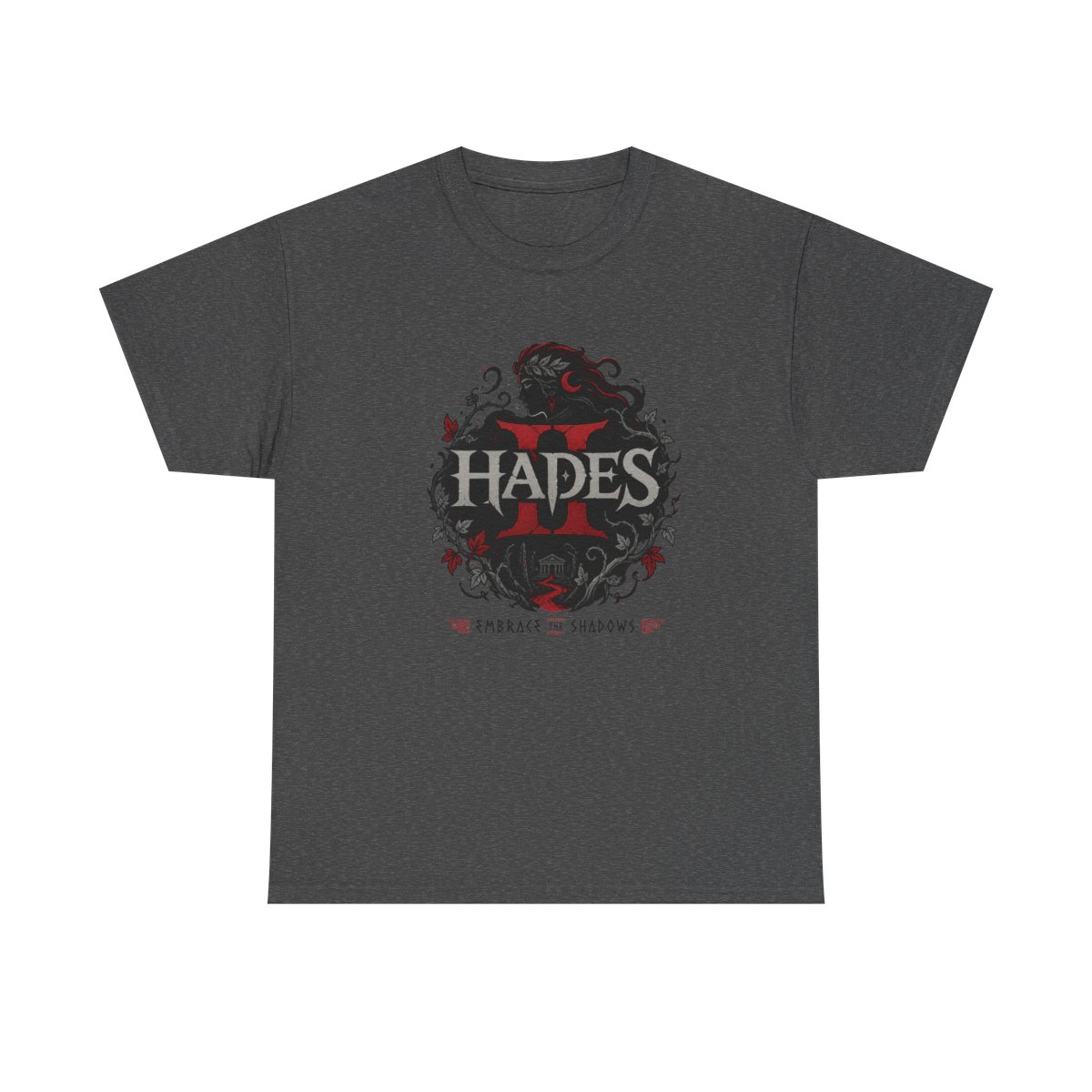 Hades II "Embrace the Shadows" Unisex Tee - alternate angle 3, merchandise
