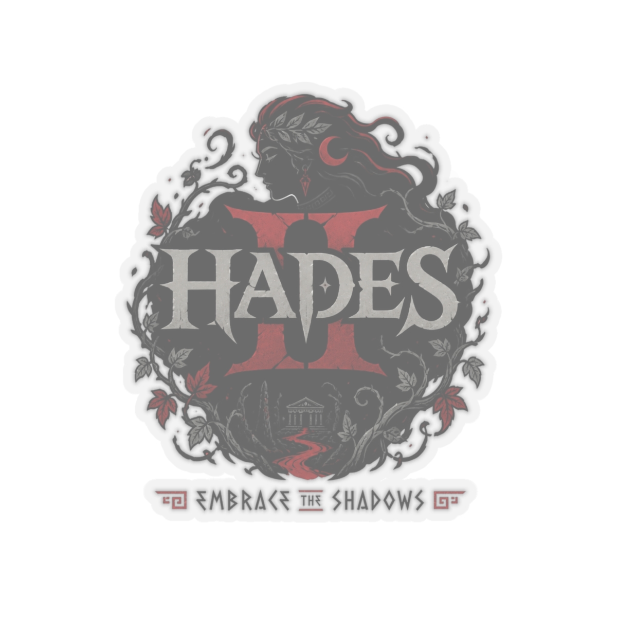 Hades II "Embrace the Shadows" Sticker - alternate angle 3, merchandise