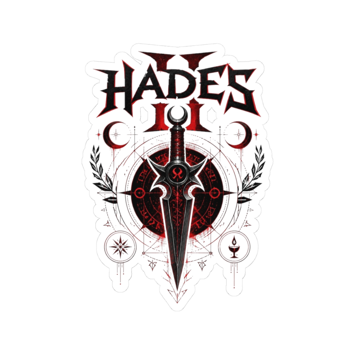 Hades II "Hades II" Sticker - alternate angle 1, merchandise