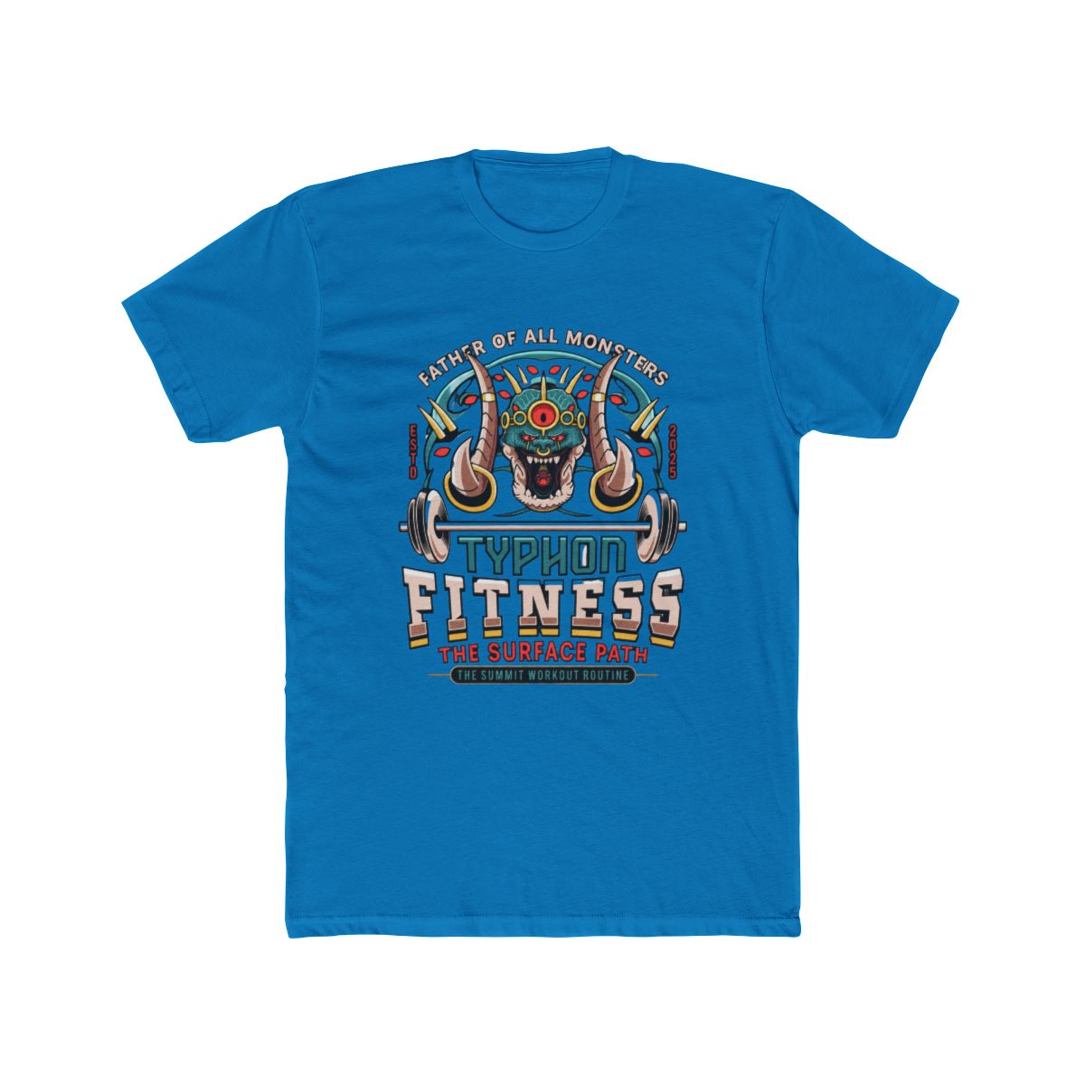 Father Of All Monsters Fitness Emblem T Shirt | Hades II - alternate angle 5, merchandise